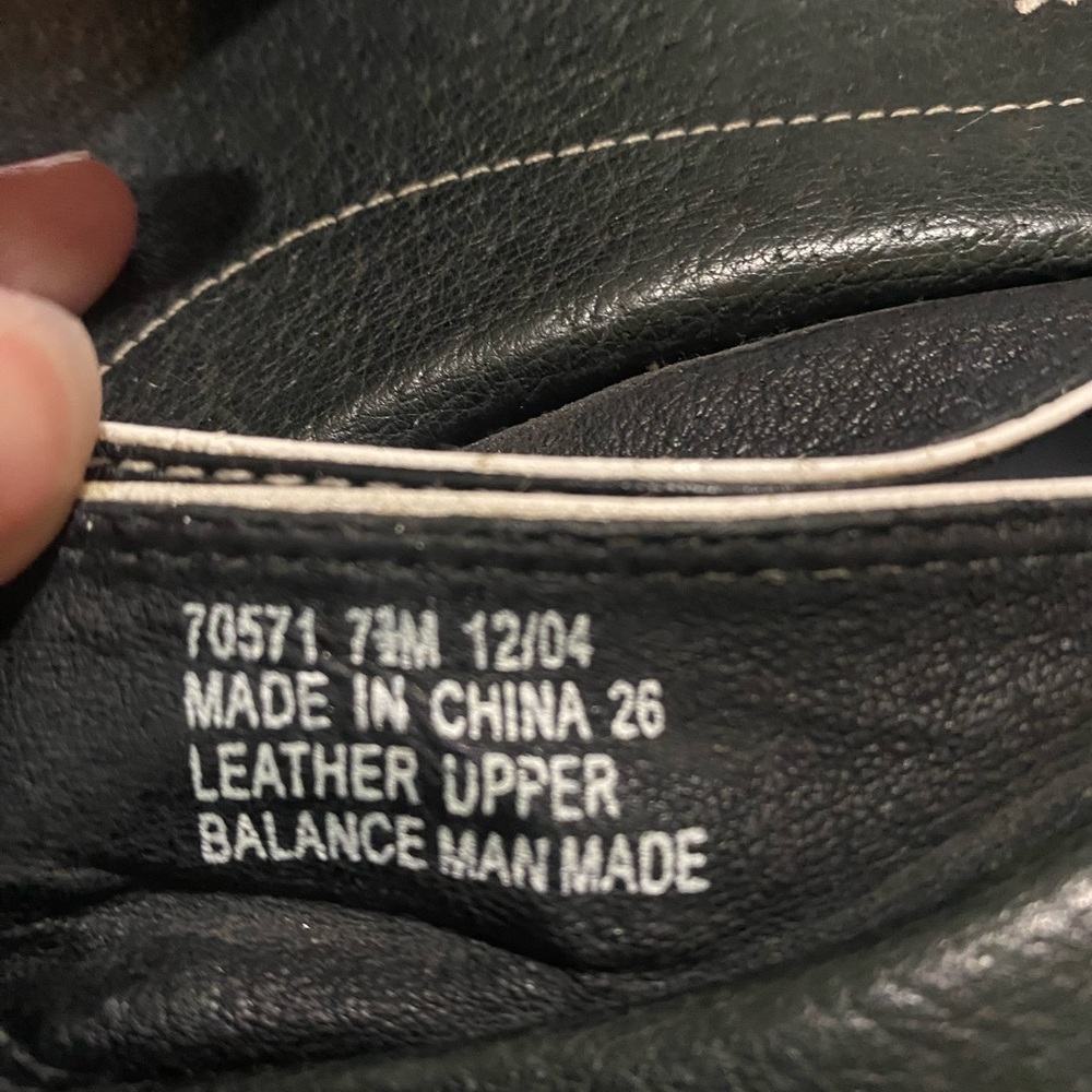 Clarks Black Slide Sandals with White Stitching - Picture 3 of 3